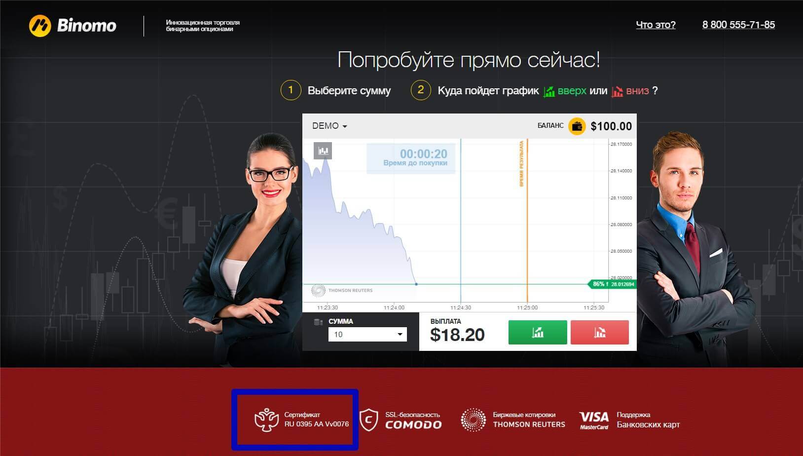 Trader plus. Бинарные опционы. Куда пойдет график. Выбор вверх или вниз.